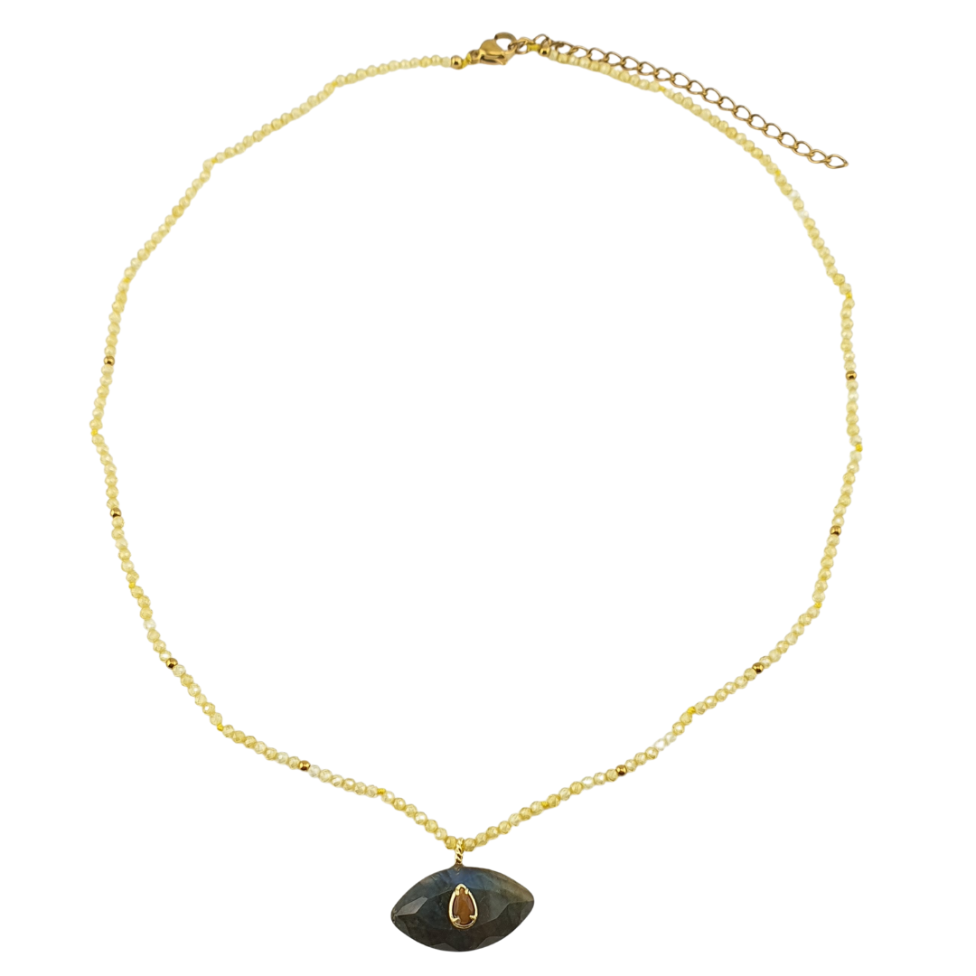 Collar ojo piedras naturales