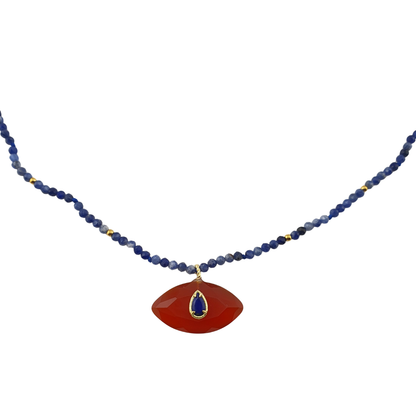 Collar ojo piedras naturales