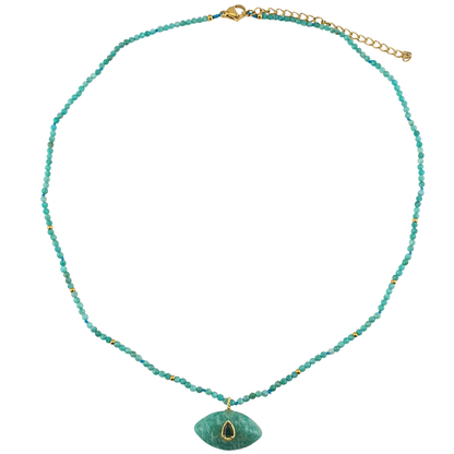 Collar ojo piedras naturales