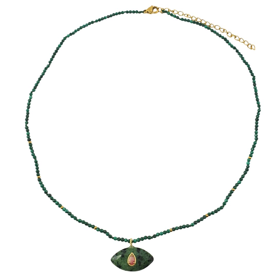 Collar ojo piedras naturales