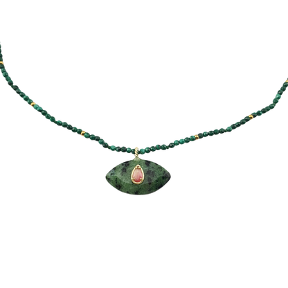 Collar ojo piedras naturales