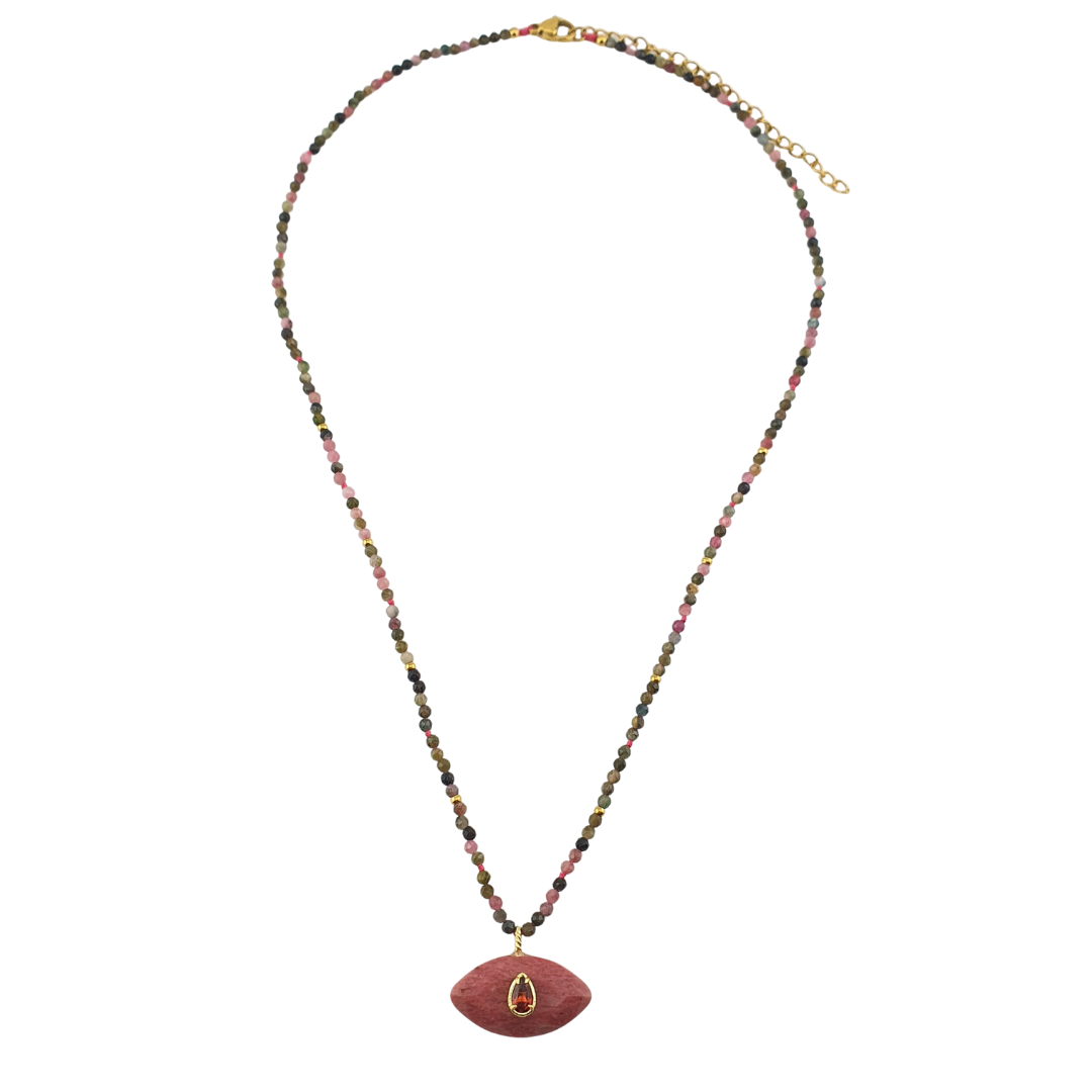 Collar ojo piedras naturales
