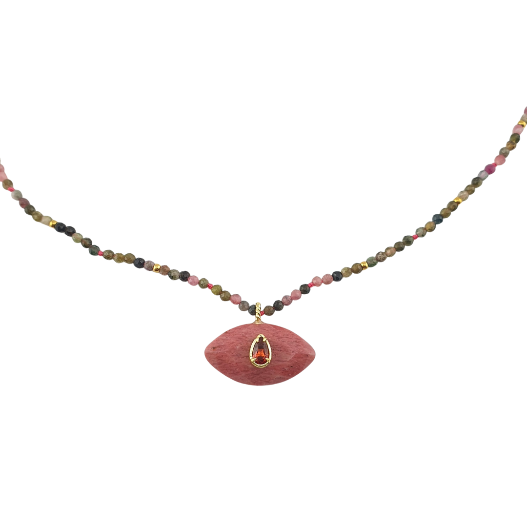 Collar ojo piedras naturales