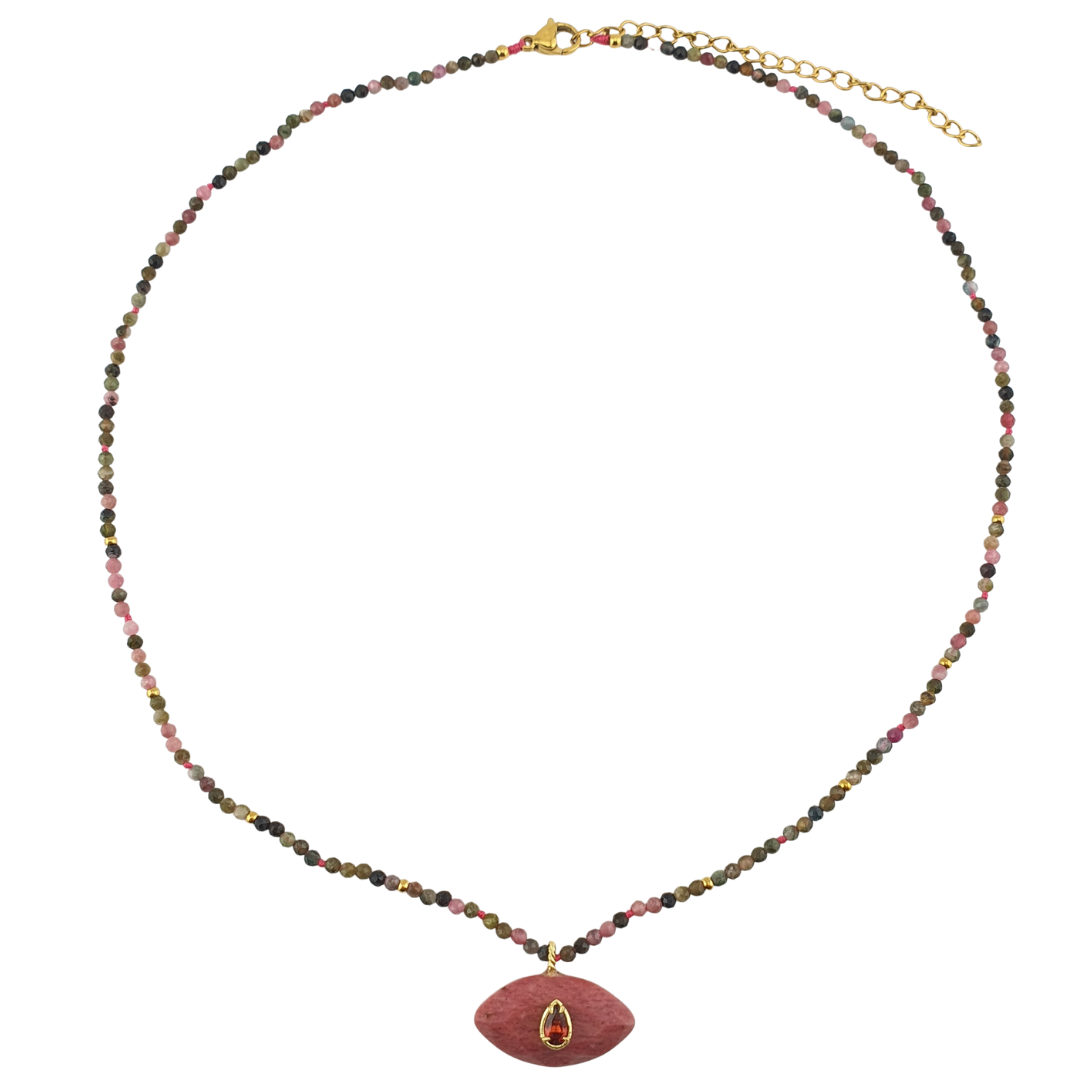 Collar ojo piedras naturales
