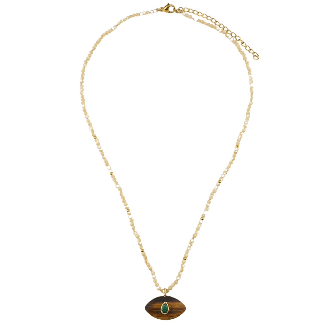 Collar ojo piedras naturales