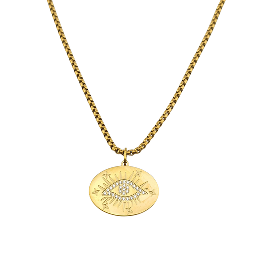 Cadena ojo placa oval
