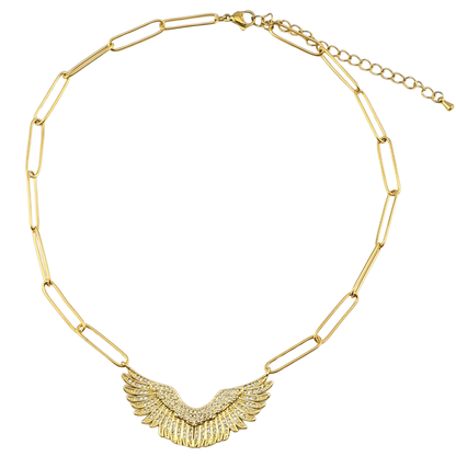 Collar alas circonias links