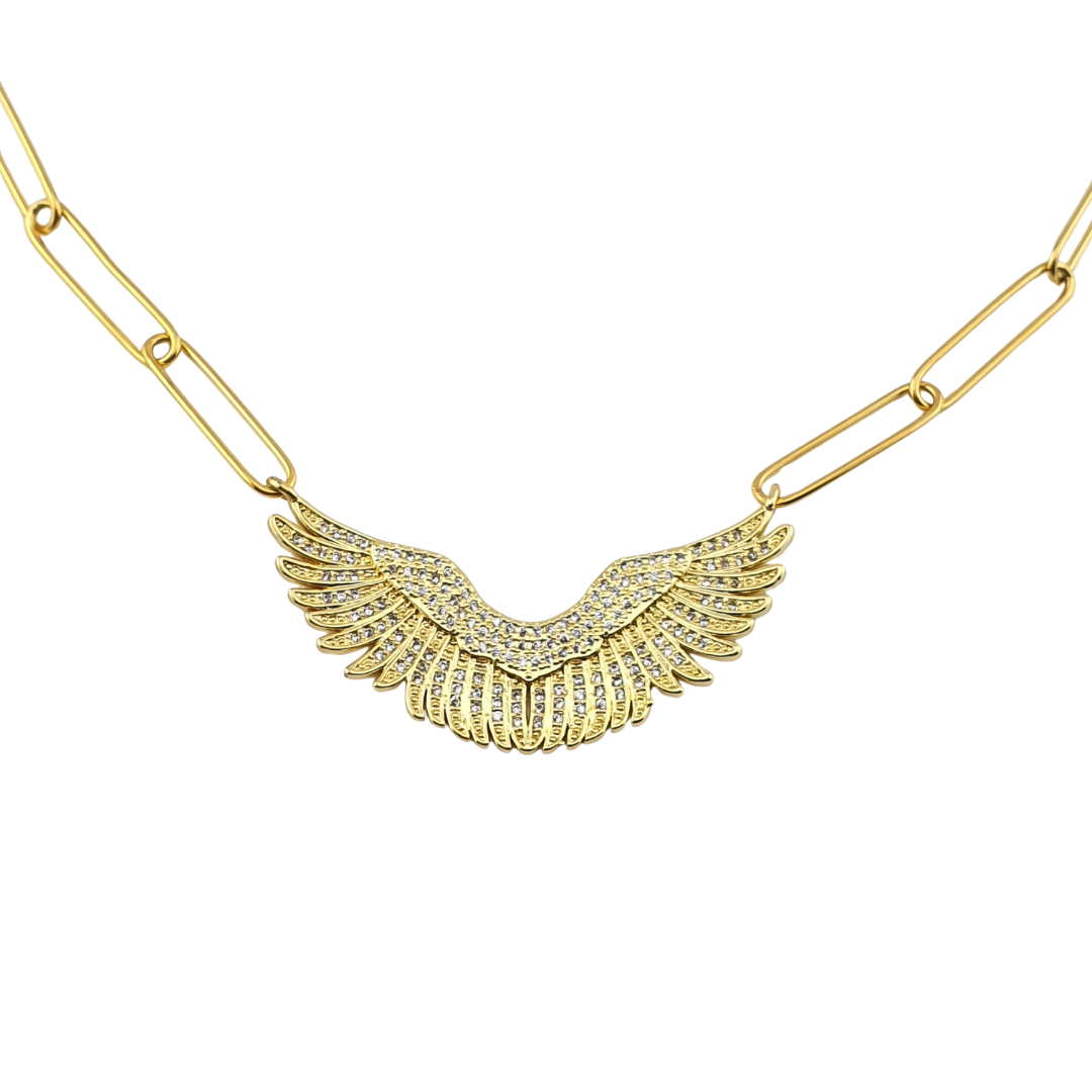 Collar alas circonias links