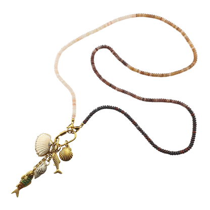 Collar quarzos pez concha caracol