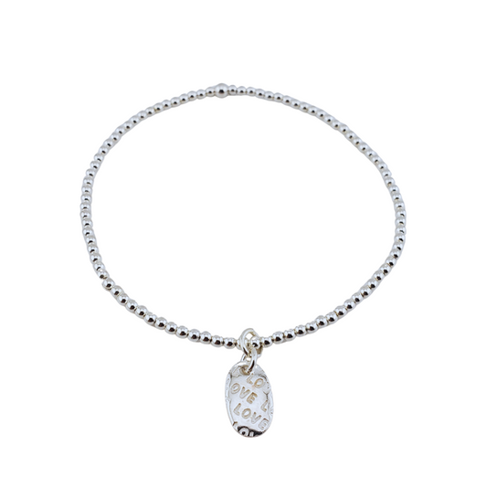 Pulsera bolitas love oval