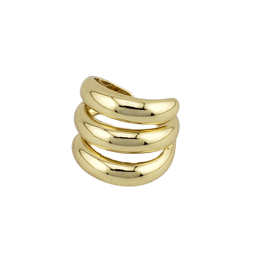 Anillo 3 lineas chunky.