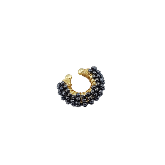 Cuff chaquira redondo