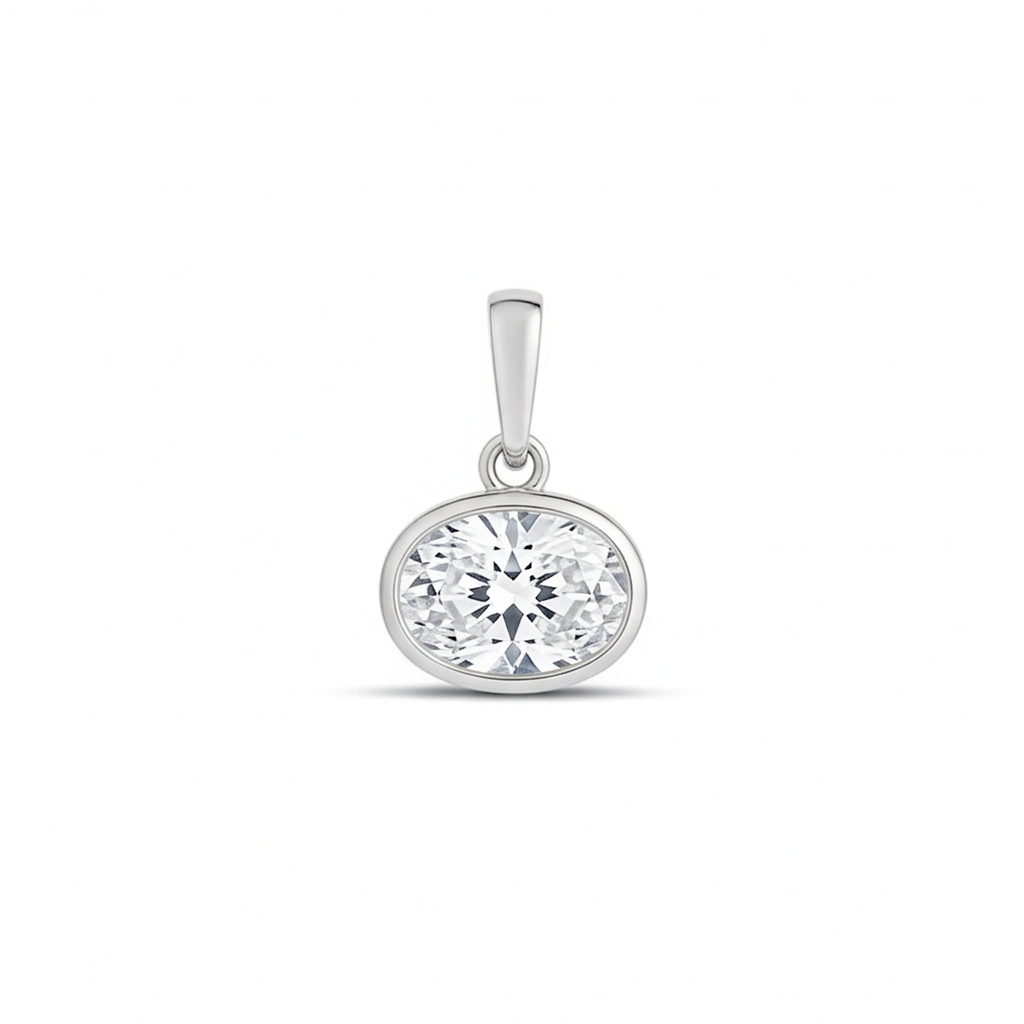Dije oval circonias maxi