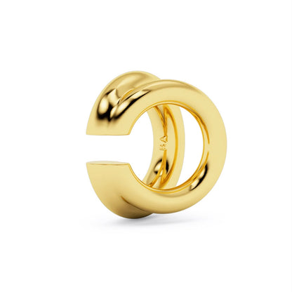 Cuff doble liso med 2 tam brillante