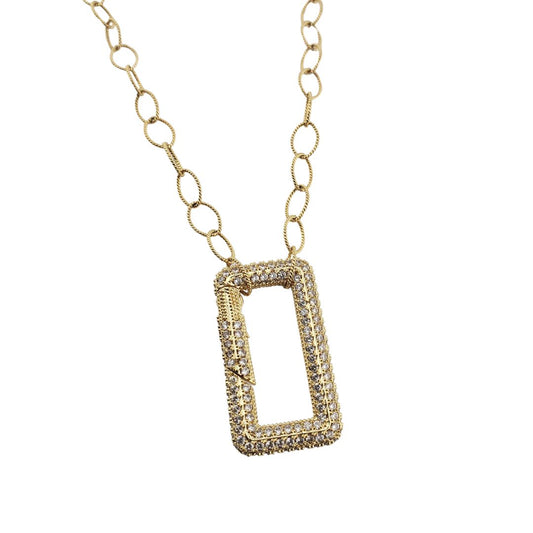 Cadena ovalos torcidos con broche full