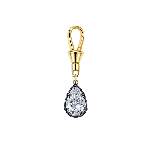 Dije gota broche campana marco negro