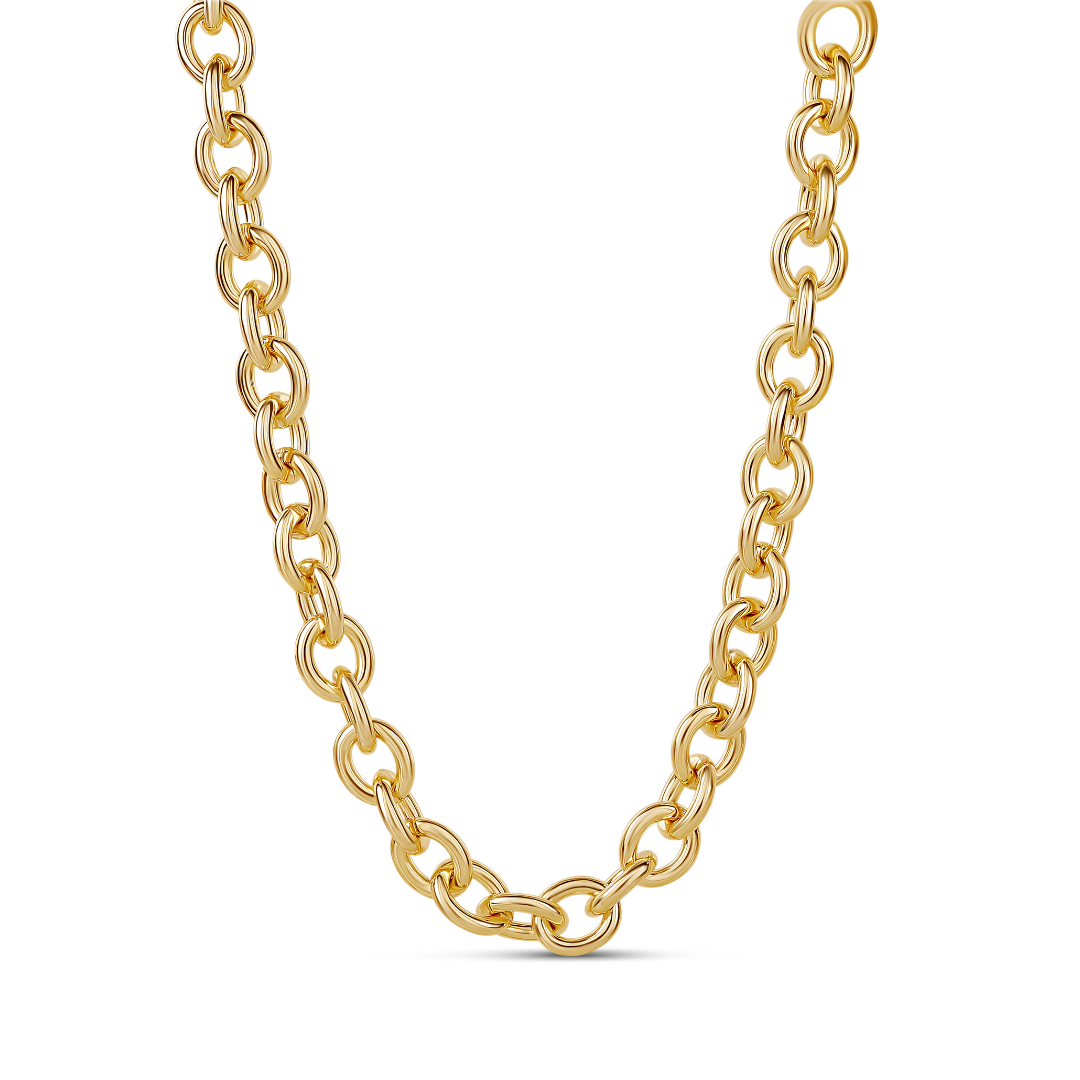 Cadena larga oval