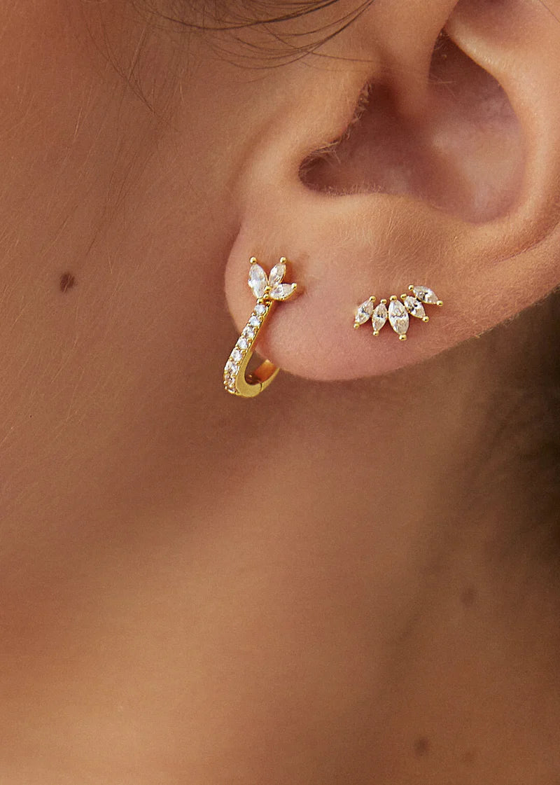 Aretes 5 petalos y Arracada tulipan