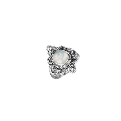 Anillo Brocado Antiguo Moonstone