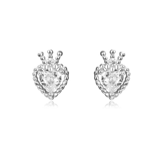 Arete corazón corona