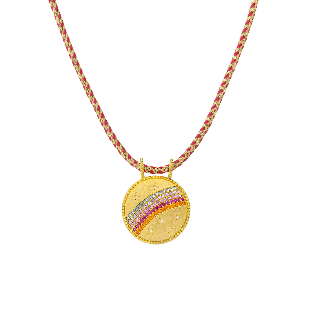 Collar moneda rainbow