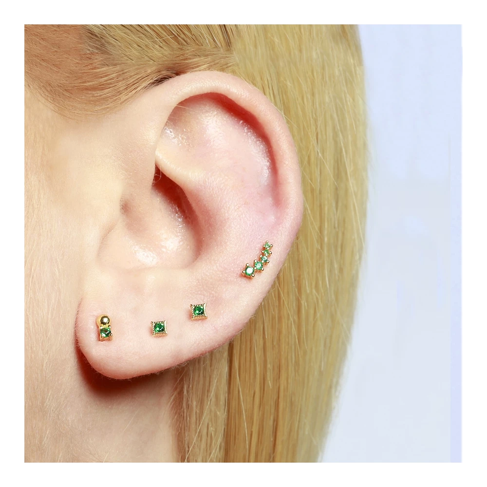 Arete curva 5 puntos bolita