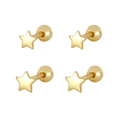 Arete estrella lisa.