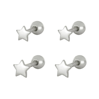 Arete estrella lisa.