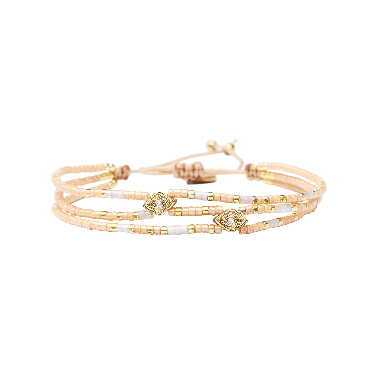 Pulsera 1 linea cristales nude