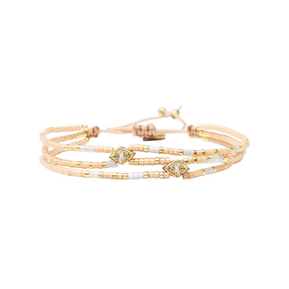 Pulsera 1 linea cristales nude