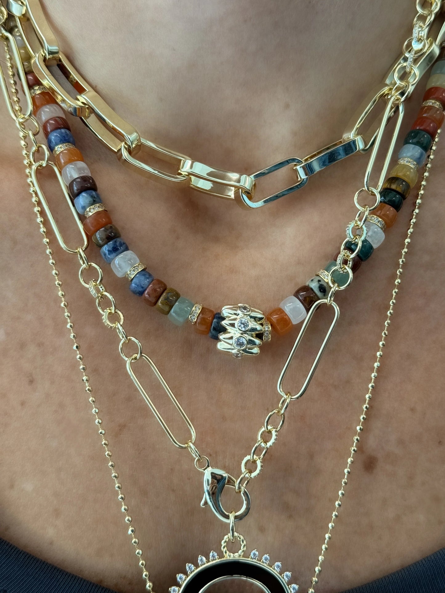 Cadena link chunky con broche