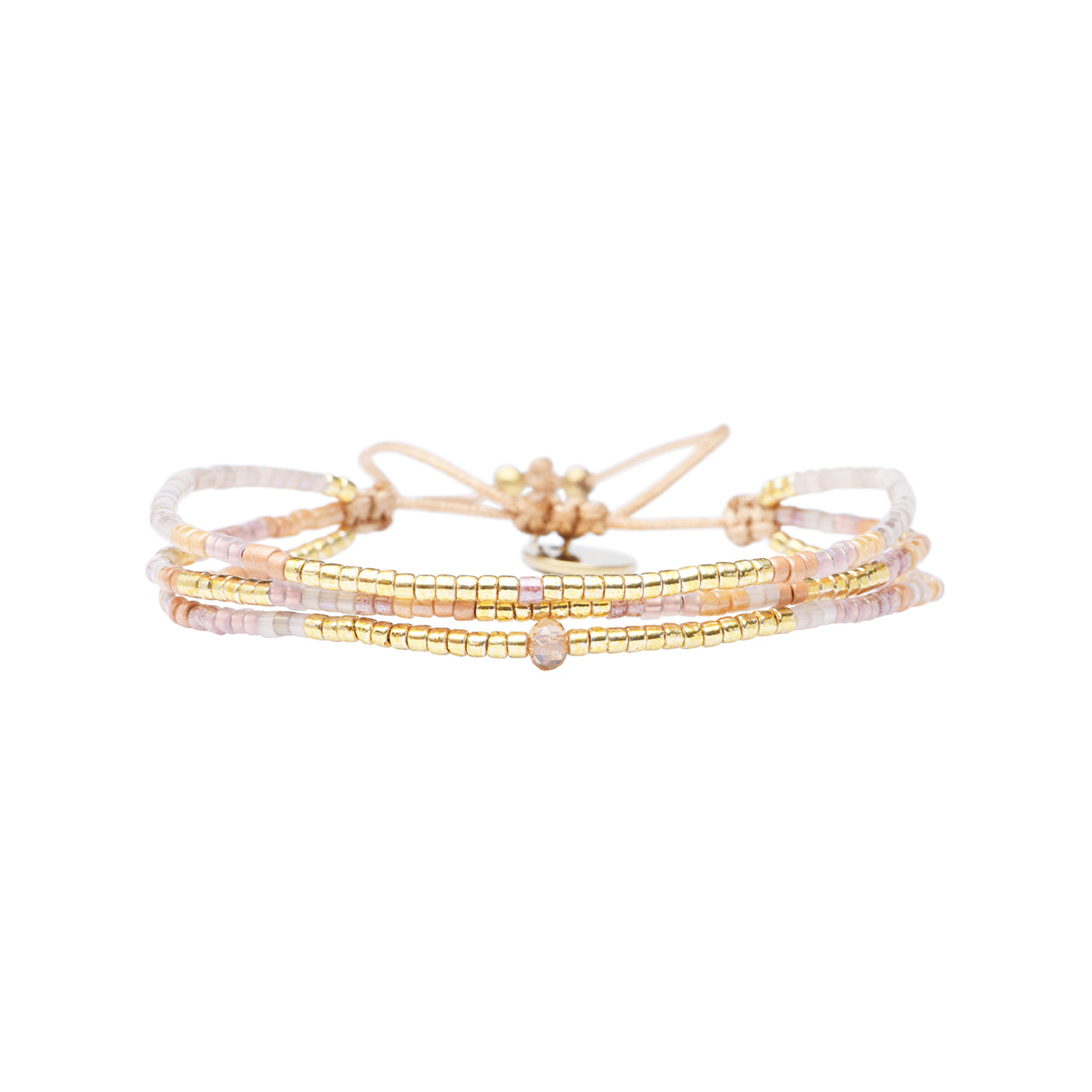 Pulsera 1 linea cristales nude