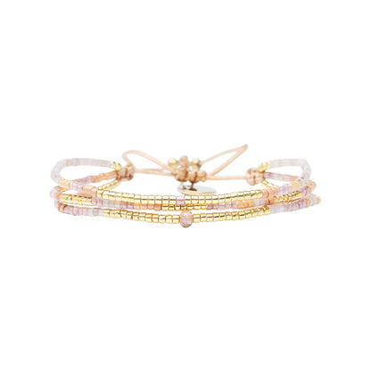 Pulsera 1 linea cristales nude