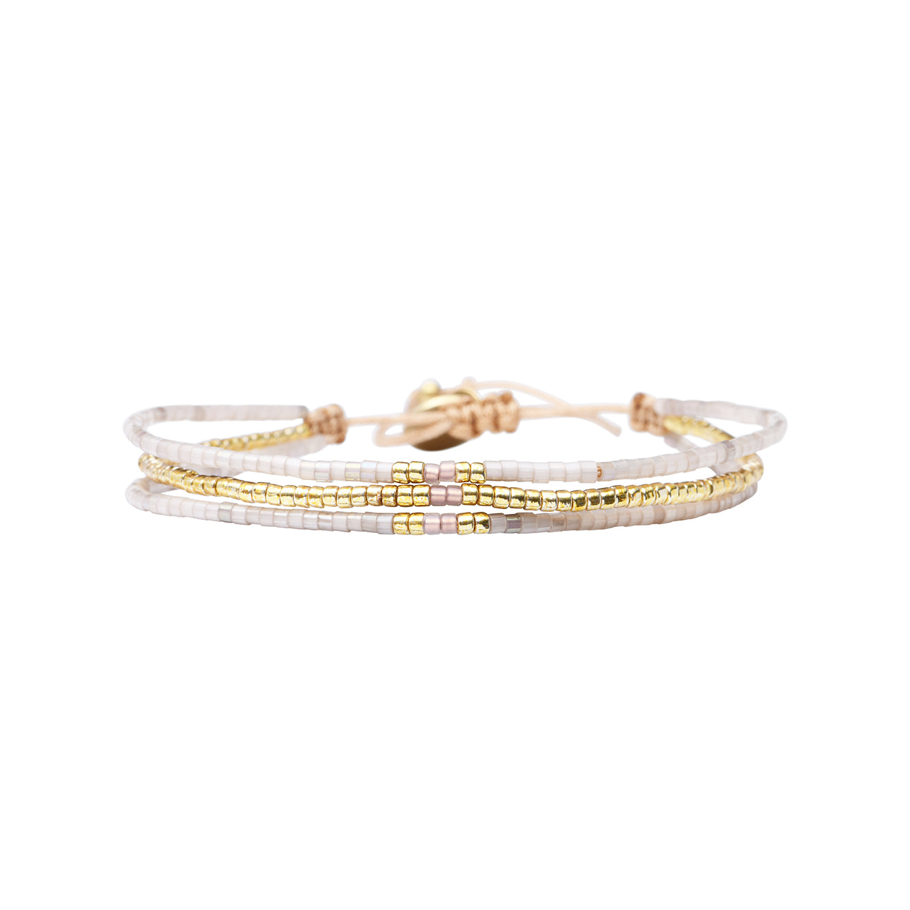 Pulsera 1 linea cristales nude