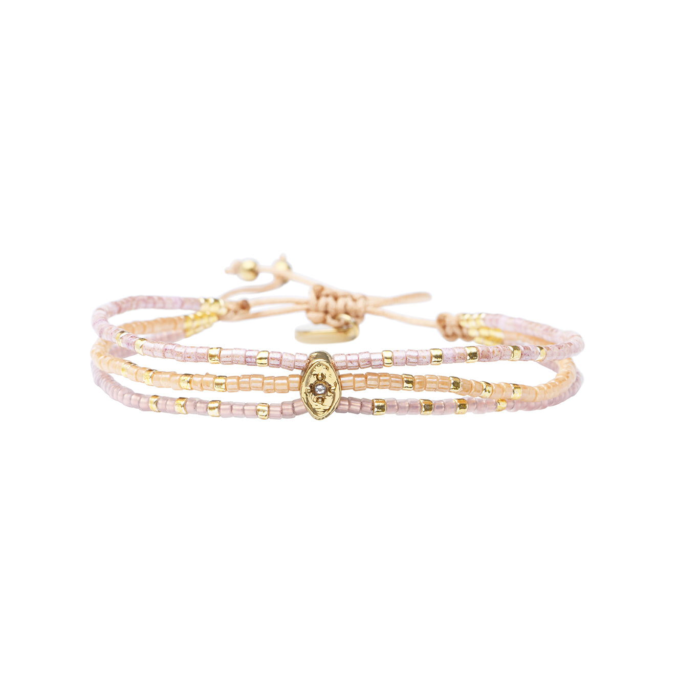 Pulsera 1 linea cristales nude