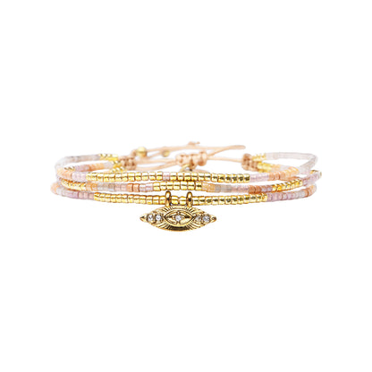Pulsera 1 linea cristales nude