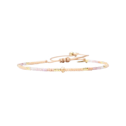 Pulsera 1 linea cristales nude