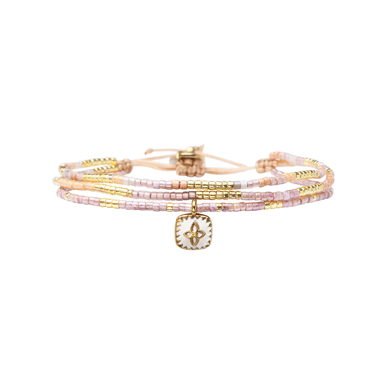 Pulsera 1 linea cristales nude