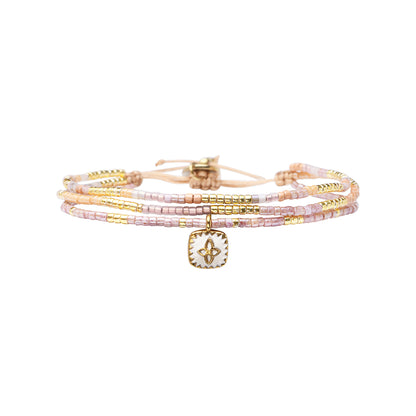 Pulsera 1 linea cristales nude