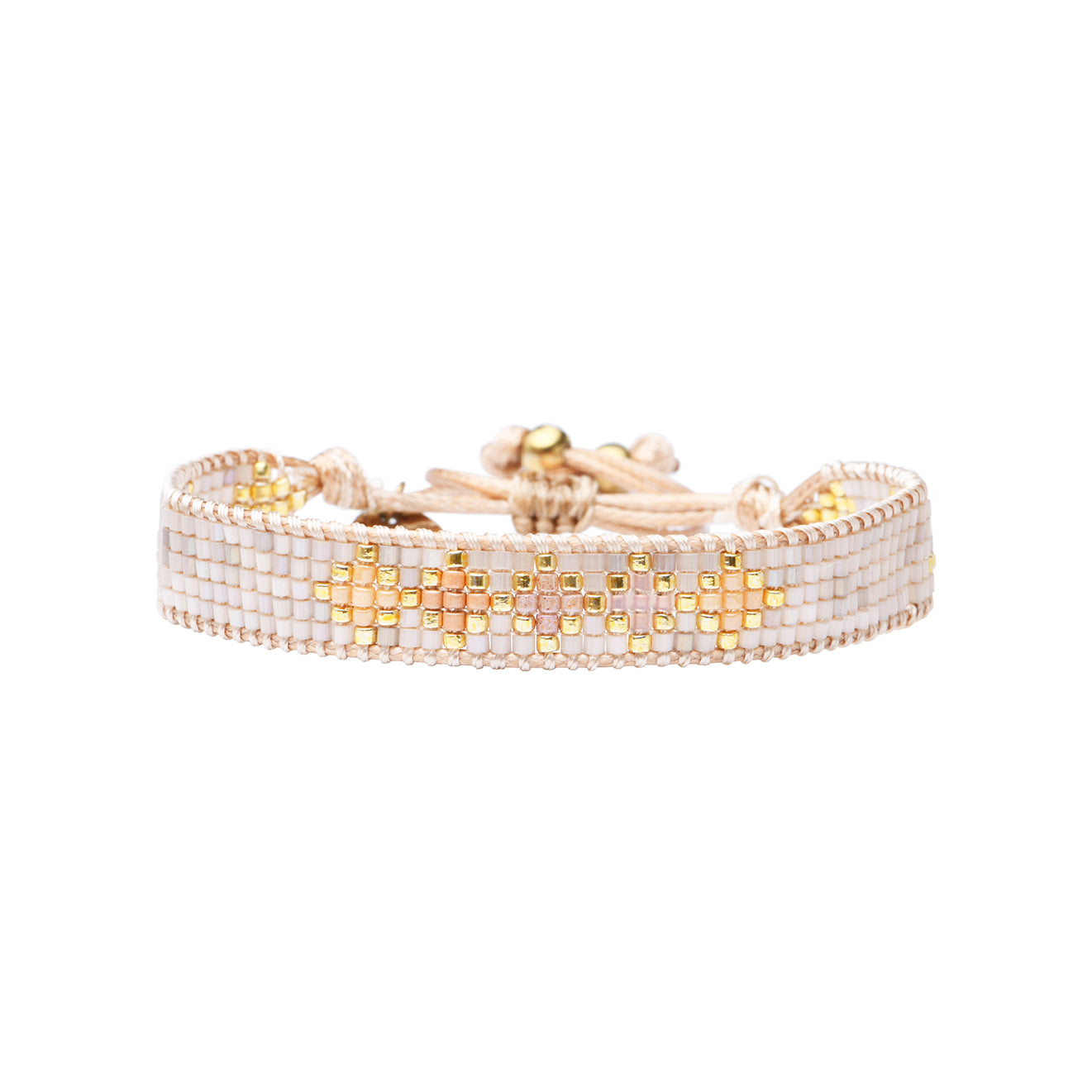 Pulsera 1 linea cristales nude