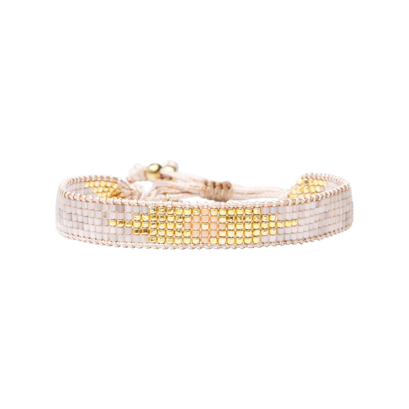 Pulsera 1 linea cristales nude