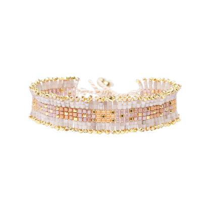 Pulsera 1 linea cristales nude