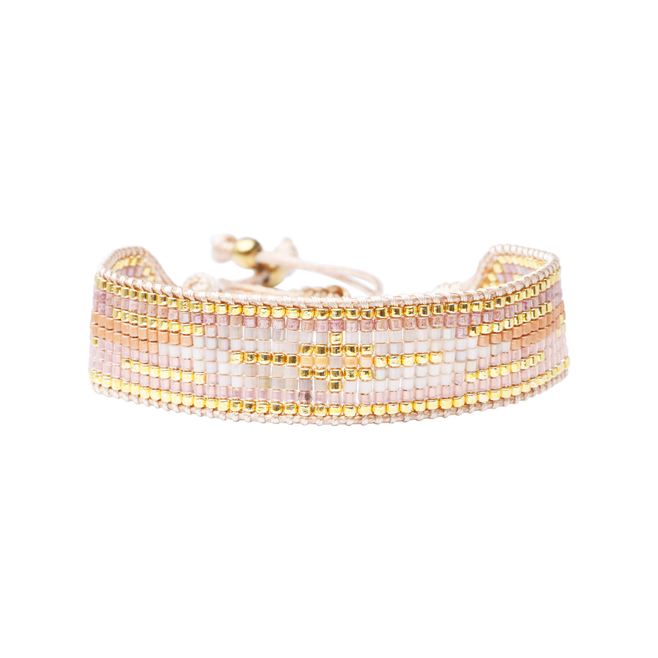 Pulsera 1 linea cristales nude