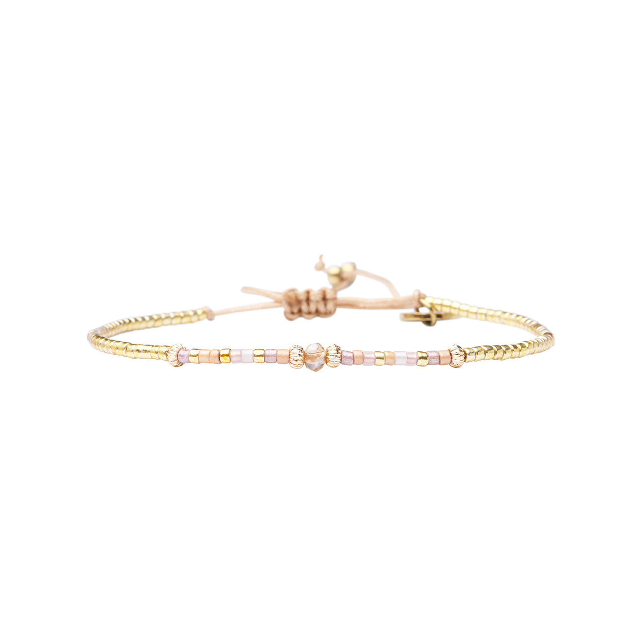 Pulsera 1 linea cristales nude