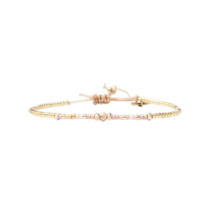 Pulsera 1 linea cristales nude