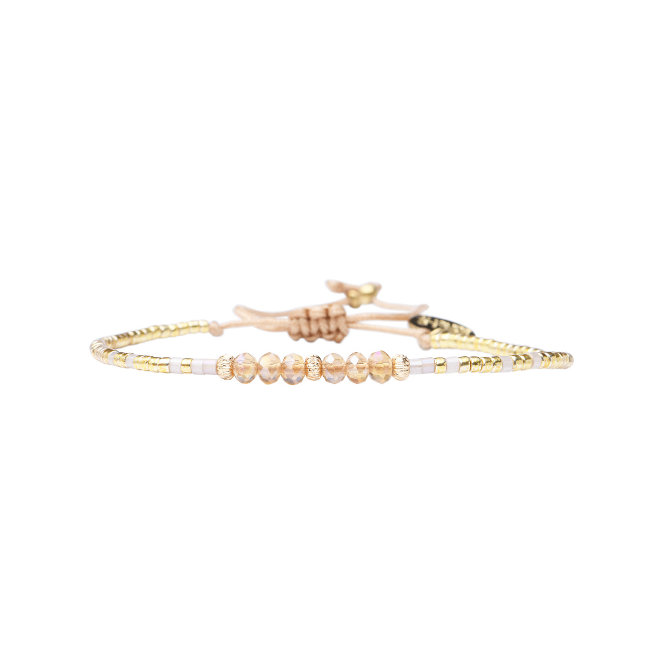 Pulsera 1 linea cristales nude