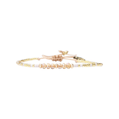 Pulsera 1 linea cristales nude