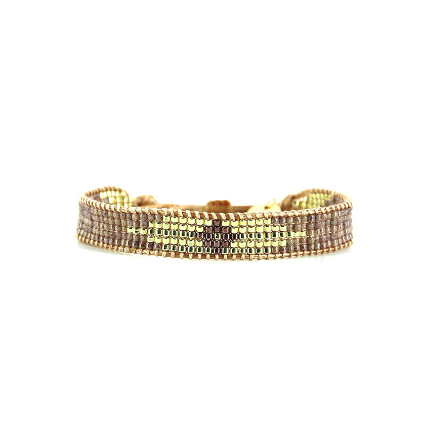 Pulsera 1 linea cristales salmon