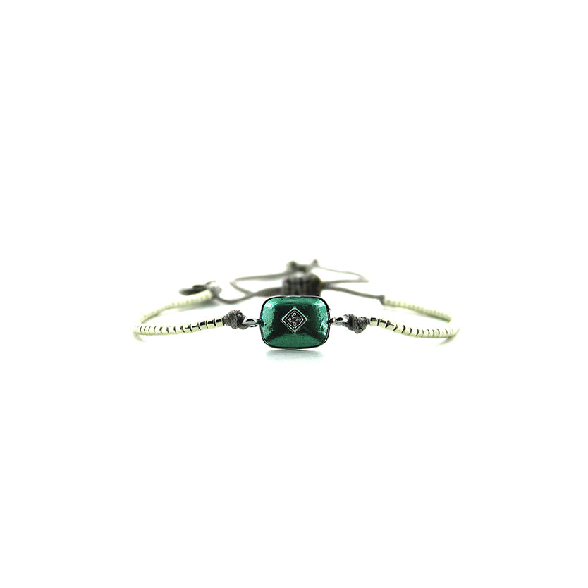 Pulsera 1 linea cristales jade