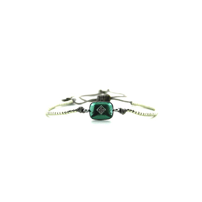 Pulsera 1 linea cristales jade